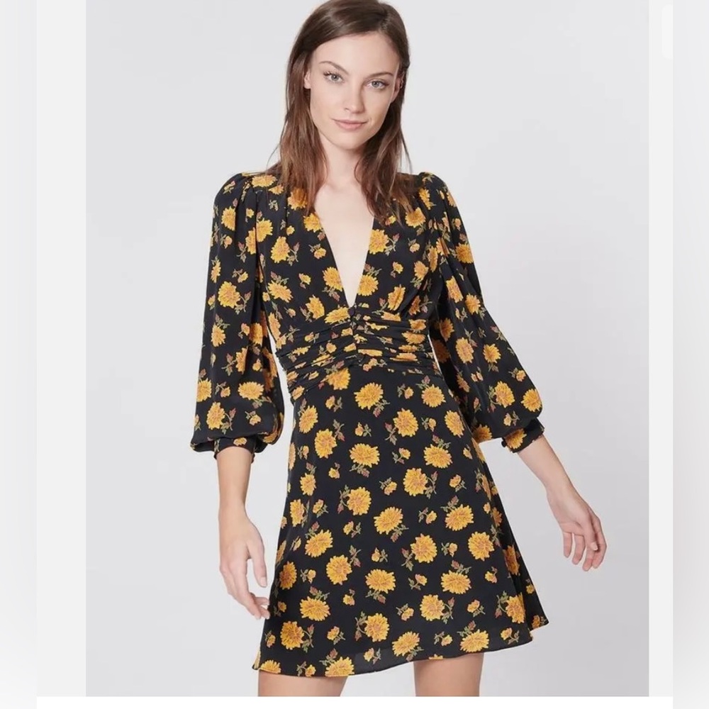 Veronica Beard Marion Blouson Silk Dress 4